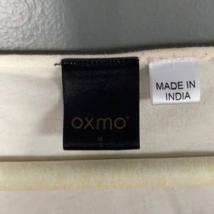 Cream linen mini dress. OXMO design label.